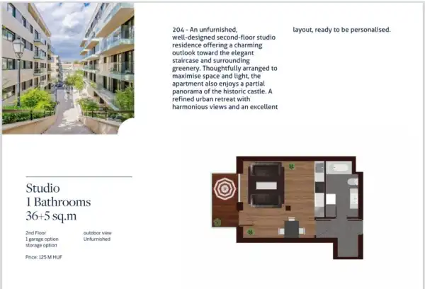 Eladó új építésű téglalakás, Budapest, I. kerület 1 szoba 36 m² 124 M Ft